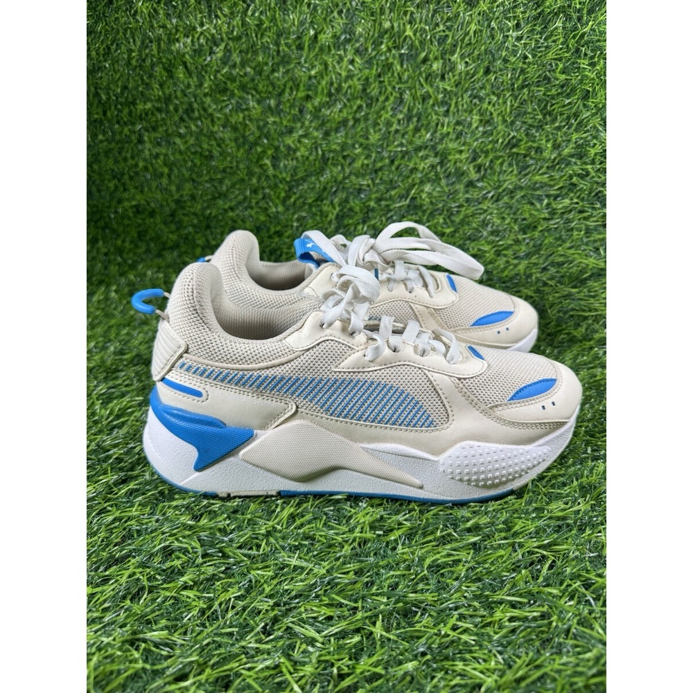Puma RS-X Running Shoe White Blue 385426-01 Sz Womens 8.5